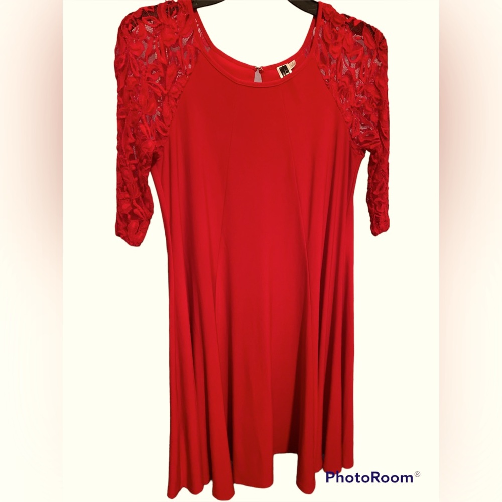 Red Julian Taylor size 6 dress.